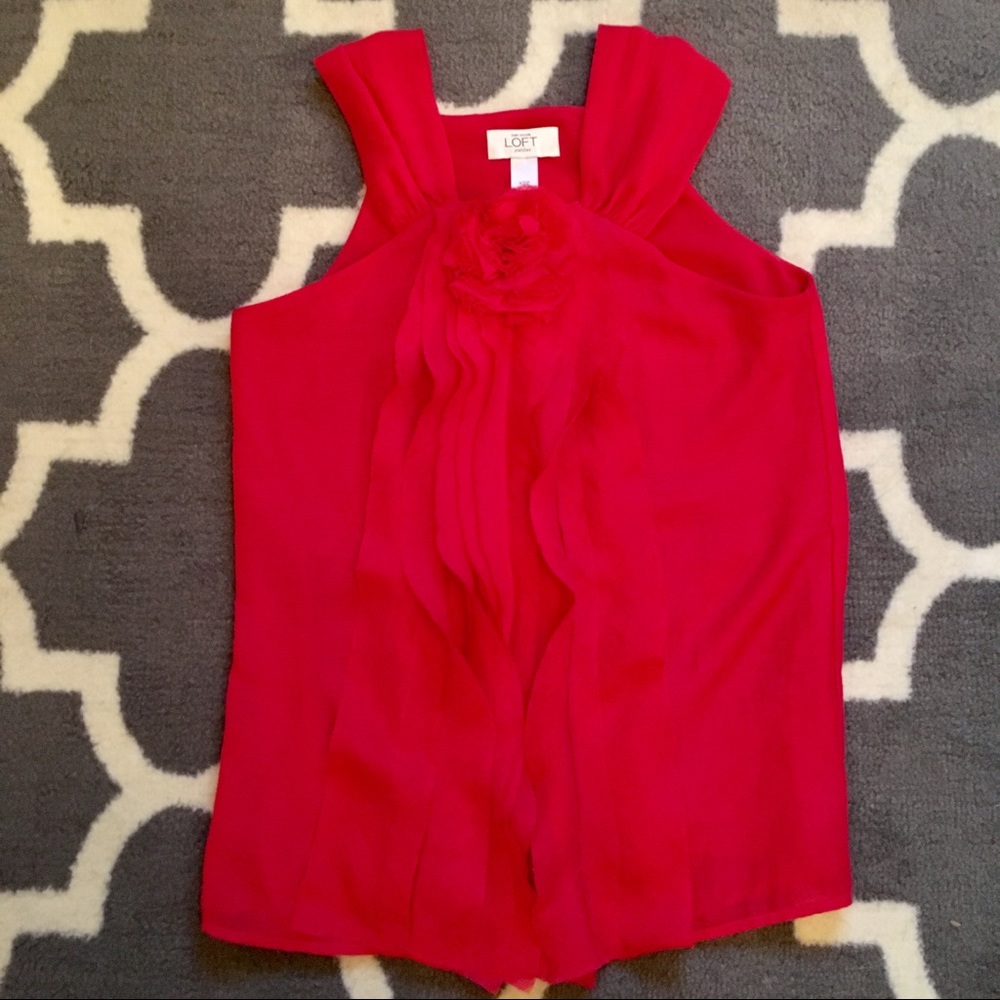 Ann Taylor Loft flower ruffle top